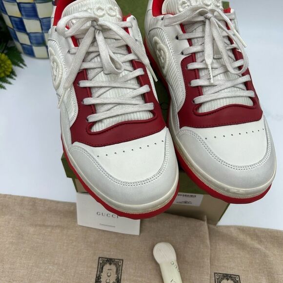 Men’s Gucci Mac 80 low top leather sneakers size 10 made in Italy - Picture 5 of 11